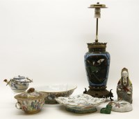 Lot 571 - A 19th century cloisonne lamp