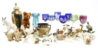 Lot 600 - A quantity of china animal and bird ornaments