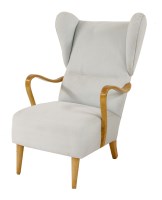Lot 325 - An Italian wing back armchair