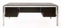 Lot 516 - A large mahogany desk