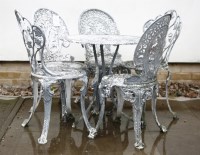 Lot 1173 - A modern circular aluminium garden table
