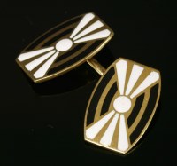 Lot 223 - A French Art Deco single cufflink