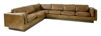 Lot 275 - A Danish leather corner settee