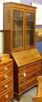 Lot 751 - An Edwardian mahogany bureau book case