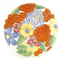 Lot 132 - A Clarice Cliff pierced and moulded wall charger