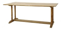 Lot 213 - An oak refectory table