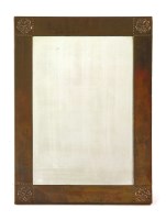 Lot 88 - An Arts and Crafts copper wall mirror
