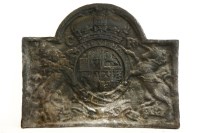 Lot 907 - A very large cast iron fireback