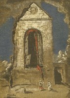 Lot 362 - James Ferrier Pryde (1866-1941)
FIGURE WITH RUIN
Signed 'Pryde' l.l.