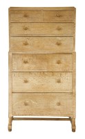 Lot 211 - An oak chest on chest