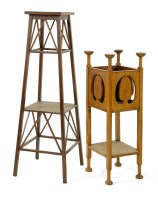 Lot 80 - An Arts and Crafts oak plant stand