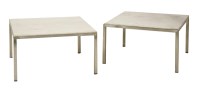 Lot 339 - A pair of marble side tables