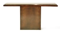 Lot 344 - A French two-tone chrome and copper console table