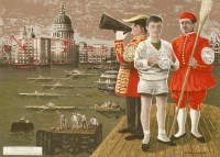 Lot 316 - After David Gentleman
'DOGGETT'S COAT AND BRIDGE' 
Colour lithograph