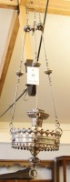 Lot 324 - A Victorian silver plated hanging candle holder