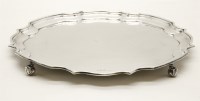 Lot 134 - A large silver tray