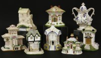 Lot 304 - Seven Coalport pastille burners