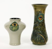 Lot 219 - A modern Moorcroft vase of baluster form with flaring rim