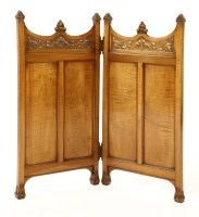 Lot 6 - A satinwood two-leaf screen