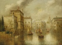 Lot 785 - James Salt (1850-1903)
A CAPRICCIO VIEW OF VENICE
Signed l.r.