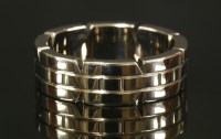 Lot 415 - An 18ct white gold Cartier Tank Française ring