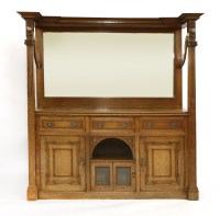 Lot 738 - A large late Victorian oak sideboard