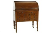 Lot 770A - A George IV monogram cylinder desk