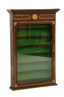 Lot 712A - A mahogany inlaid medal cabinet