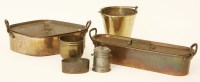 Lot 441 - Two large copper country house fish kettles