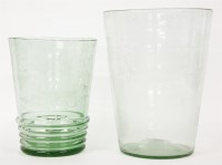 Lot 396 - Two soda glass vases
