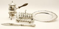 Lot 55 - An Continental warming pan and cover and burner