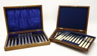 Lot 120 - A silver 12 piece fruit set