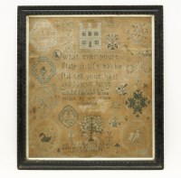Lot 544 - An 'Adam and Eve' sampler