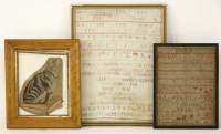Lot 540 - 2 needlework alphabet samplers