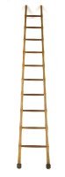 Lot 1107 - A wooden library ladder