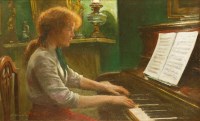 Lot 846 - J. C. Morley (19th/20th century)
PIANO PRACTICE
Signed and dated 1912 l.l.