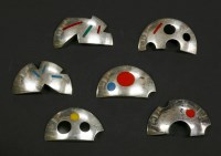 Lot 30 - Six assorted silver brooches