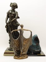 Lot 198 - A large composite figure of a girl holding a floral garland