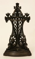 Lot 740 - A cast iron corner stick stand