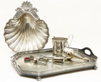 Lot 273 - A large silver plated wine funnel