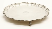 Lot 133 - A hallmarked silver salver