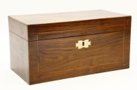 Lot 314 - A George III inlaid rosewood tea caddy