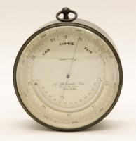 Lot 150 - A late 19th century lacquered brass barometer box
