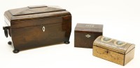 Lot 398 - A Victorian rosewood tea caddy