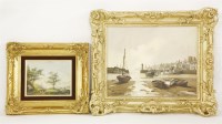 Lot 585 - Continental school (20th century)
AN ALPINE LAKE SCENE
Oil on panel
19 x 24cm