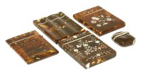 Lot 88A - Four tortoiseshell card cases