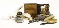 Lot 95 - Silver and tortoiseshell mounted dressing table items