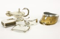 Lot 72 - Silver items: a silver mounted horses hoof