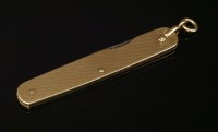 Lot 517 - A 9ct gold Asprey & Co. gold cased penknife