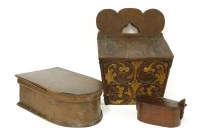 Lot 914 - A Scandinavian painted pine candle box